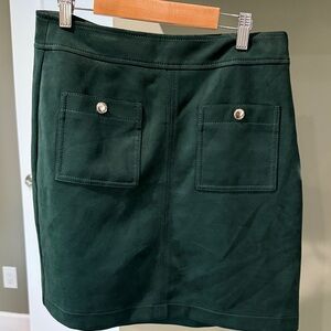 Loft Elegant Green Skirt with Pocket Detail